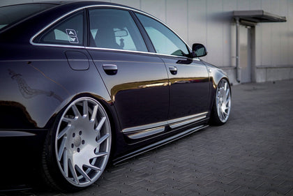 Maxton sideskørter til Audi A6 S-Line C6 / C6 Facelift – blank sort – billede 6 af 13