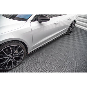 Maxton sideskørter til Audi A7 C8 – blank sort – billede 1 af 4