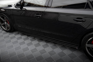 Maxton sideskørter til Audi A8 D4 – blank sort – billede 3 af 5