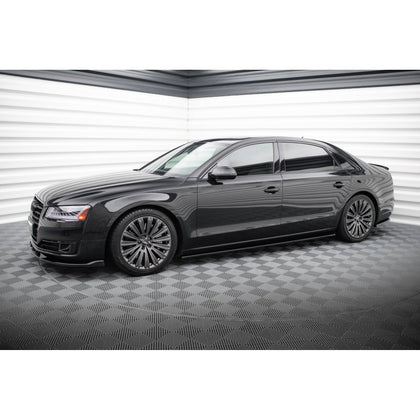 Maxton sideskørter til Audi A8 Long D4 – blank sort – billede 2 af 6