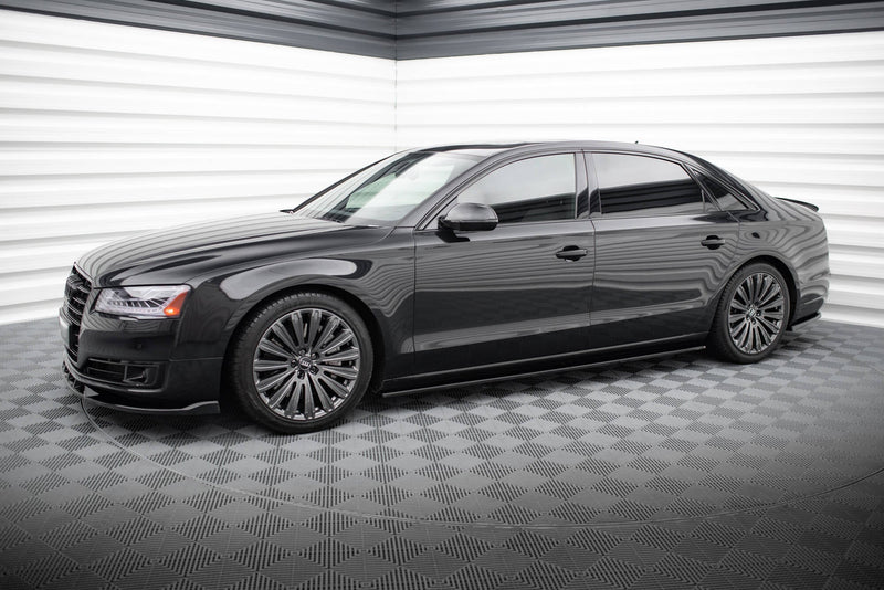 Maxton sideskørter til Audi A8 Long D4 – blank sort – billede 2 af 6