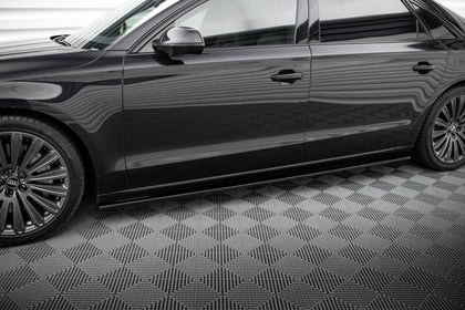 Maxton sideskørter til Audi A8 Long D4 – blank sort – billede 1 af 6