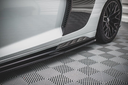 Maxton sideskørter til Audi R8 Mk2 Facelift – blank sort – billede 2 af 6