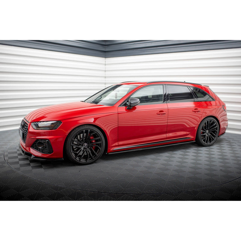 Maxton sideskørter til Audi RS4 B9 / B9 Facelift – blank sort – billede 3 af 6