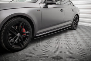Maxton sideskørter til Audi S4 / A4 S-Line / A4 Competiton B9 – blank sort – billede 1 af 5