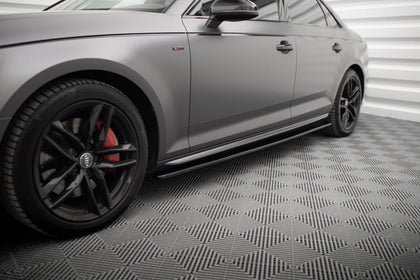 Maxton sideskørter til Audi S4 / A4 S-Line / A4 Competiton B9 – blank sort – billede 1 af 5