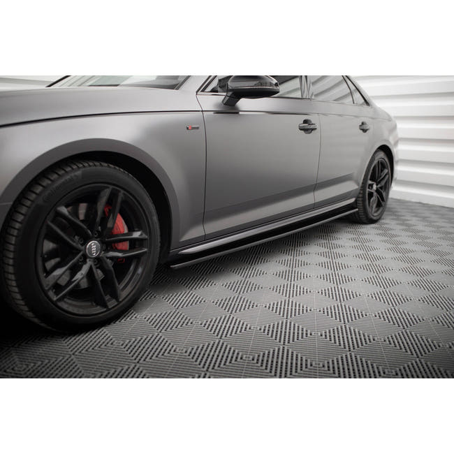 Maxton sideskørter til Audi S4 / A4 S-Line / A4 Competiton B9 – blank sort – billede 1 af 5