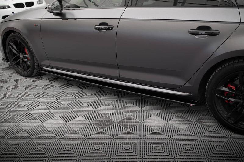 Maxton sideskørter til Audi S4 / A4 S-Line / A4 Competiton B9 – blank sort – billede 2 af 5
