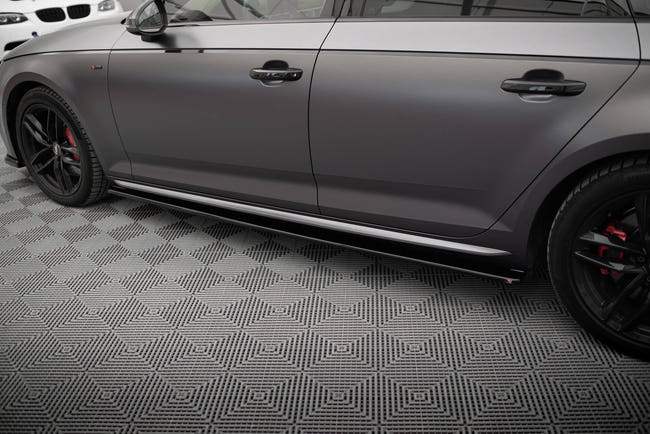 Maxton sideskørter til Audi S4 / A4 S-Line / A4 Competiton B9 – blank sort – billede 2 af 5
