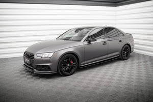 Maxton sideskørter til Audi S4 / A4 S-Line / A4 Competiton B9 – blank sort – billede 3 af 5