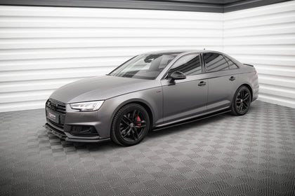 Maxton sideskørter til Audi S4 / A4 S-Line / A4 Competiton B9 – blank sort – billede 3 af 5