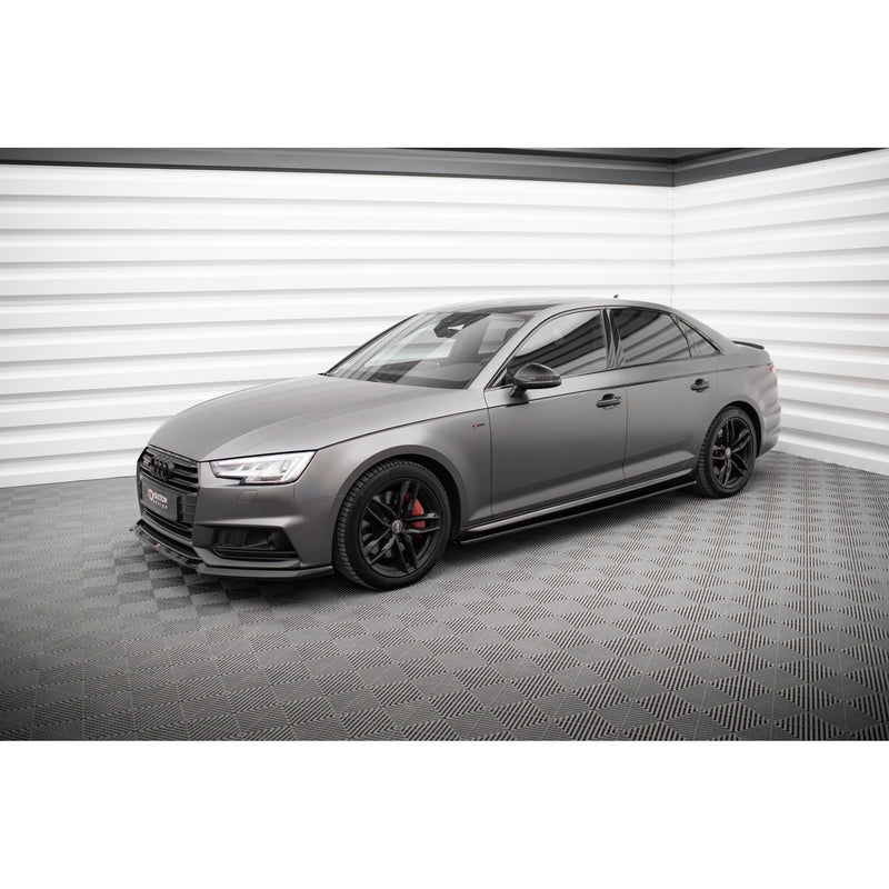 Maxton sideskørter til Audi S4 / A4 S-Line / A4 Competiton B9 – blank sort – billede 3 af 5