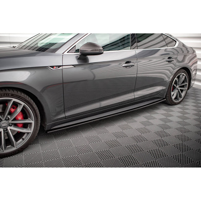 Maxton sideskørter til Audi S5 / A5 S-Line F5 Sportback – blank sort – billede 1 af 5