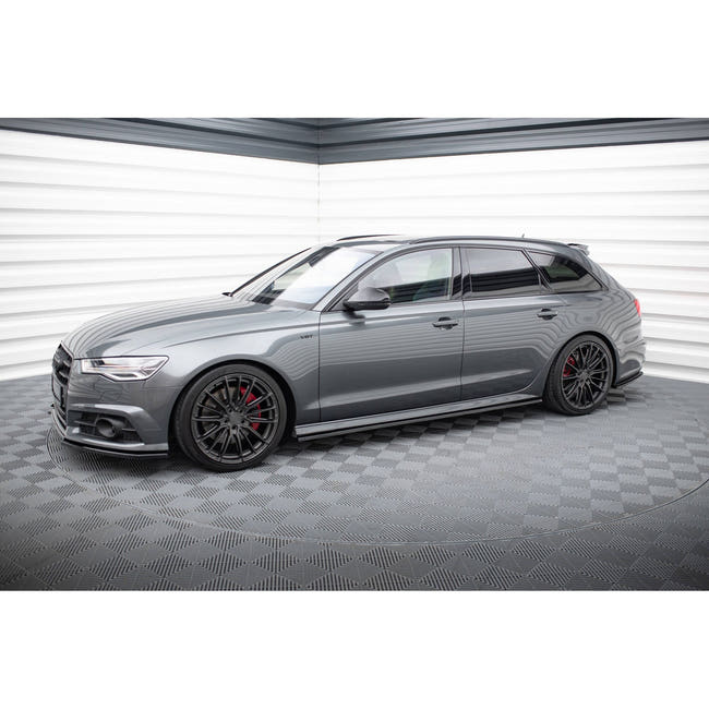Maxton sideskørter til Audi S6 / A6 S-Line / A6 C7 Facelift – blank sort – billede 2 af 5