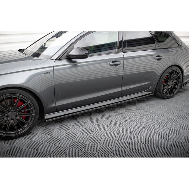 Maxton sideskørter til Audi S6 / A6 S-Line / A6 C7 Facelift – blank sort – billede 1 af 5