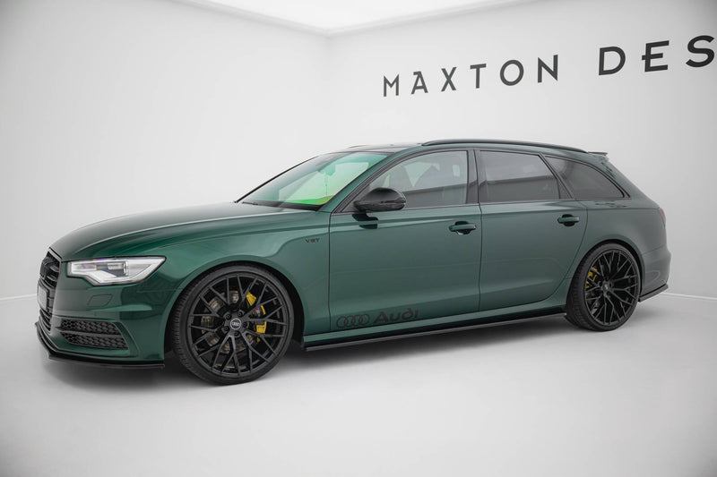 Maxton sideskørter til Audi S6 / A6 S-Line C7 – blank sort – billede 2 af 5