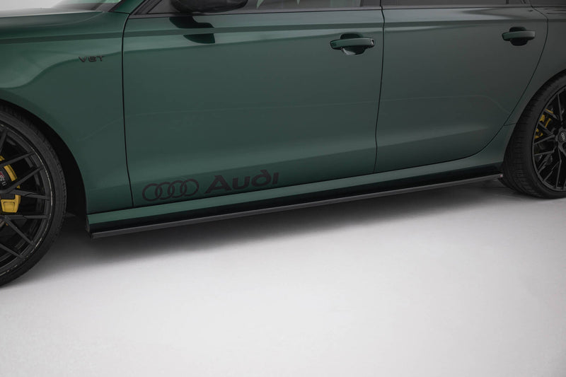 Maxton sideskørter til Audi S6 / A6 S-Line C7 – blank sort – billede 1 af 5