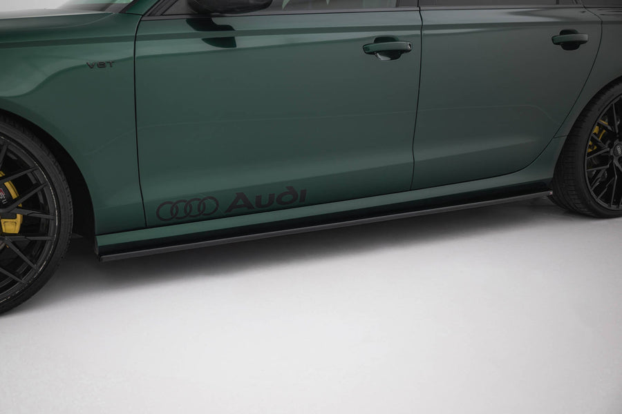 Maxton sideskørter til Audi S6 / A6 S-Line C7 – blank sort – billede 1 af 5