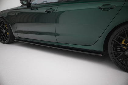 Maxton sideskørter til Audi S6 / A6 S-Line C7 – blank sort – billede 3 af 5