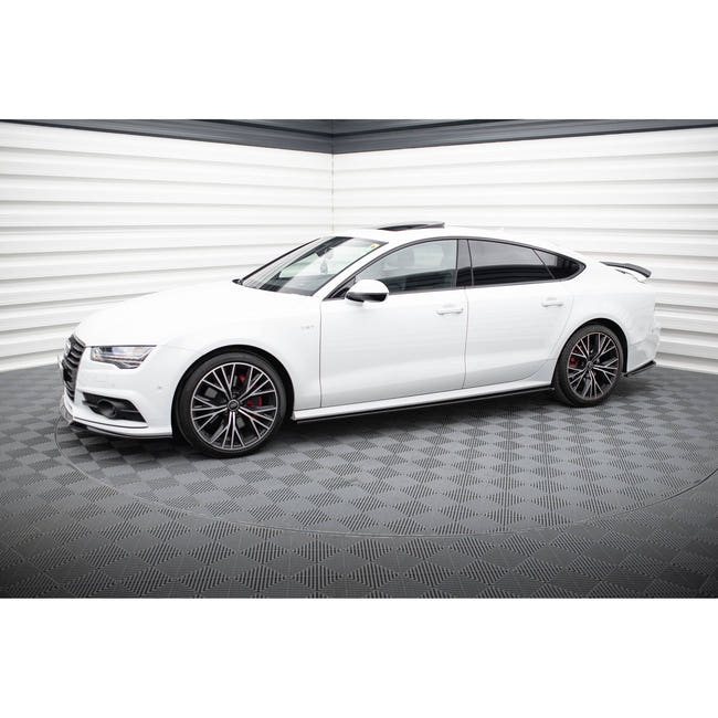 Maxton sideskørter til Audi S7 / A7 S-Line C7 Facelift – blank sort – billede 2 af 5
