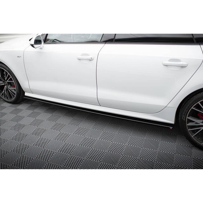 Maxton sideskørter til Audi S7 / A7 S-Line C7 Facelift – blank sort – billede 1 af 5