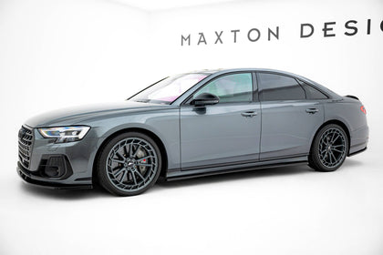 Maxton sideskørter til Audi S8 / A8 S-Line D5 Facelift – blank sort – billede 2 af 6