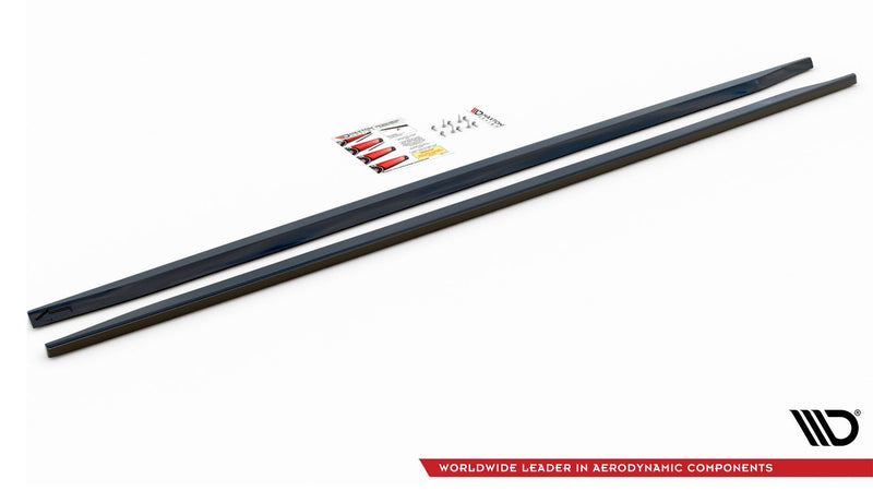 Maxton sideskørter til Audi S8 D3 – blank sort – billede 4 af 6