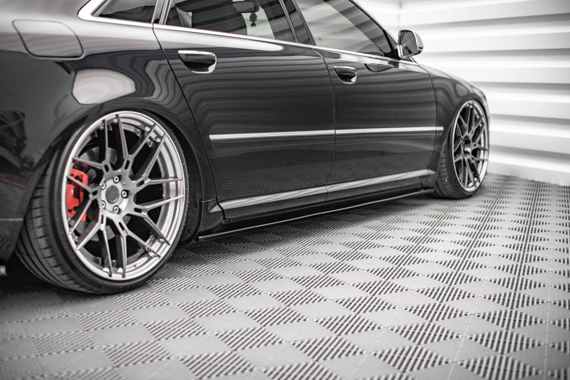 Maxton sideskørter til Audi S8 D3 – blank sort – billede 2 af 6