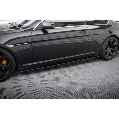 Maxton sideskørter til BMW 6 Coupe E63 / Cabrio E64 – blank sort – billede 1 af 5