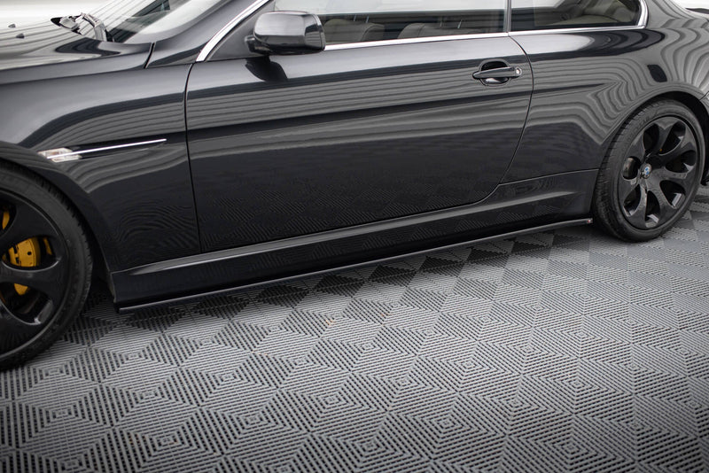Maxton sideskørter til BMW 6 Coupe E63 / Cabrio E64 – blank sort – billede 1 af 5