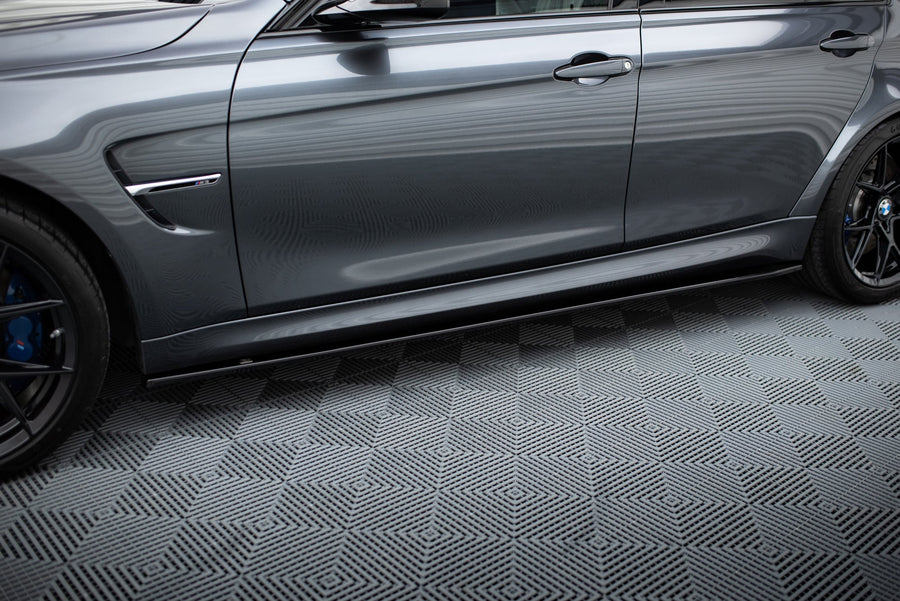 Maxton sideskørter til BMW M3 F80 – blank sort – billede 1 af 5