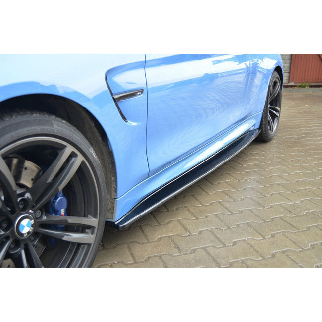 Maxton sideskørter til BMW M4 F82 – blank sort – billede 1 af 6