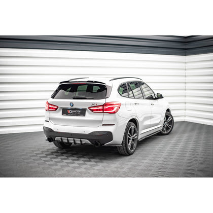 Maxton sideskørter til BMW X1 M-Pack F48 / F48 Facelift – blank sort – billede 2 af 5
