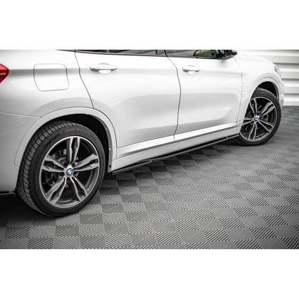 Maxton sideskørter til BMW X1 M-Pack F48 / F48 Facelift – blank sort – billede 1 af 5