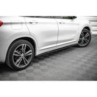 Maxton sideskørter til BMW X1 M-Pack F48 / F48 Facelift – blank sort – billede 1 af 5