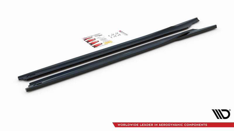 Maxton sideskørter til BMW X1 M-Pack F48 / F48 Facelift – blank sort – billede 4 af 5