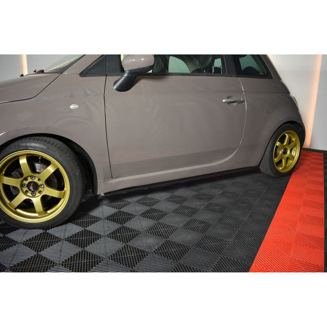 Maxton sideskørter til Fiat 500 – blank sort – billede 1 af 7