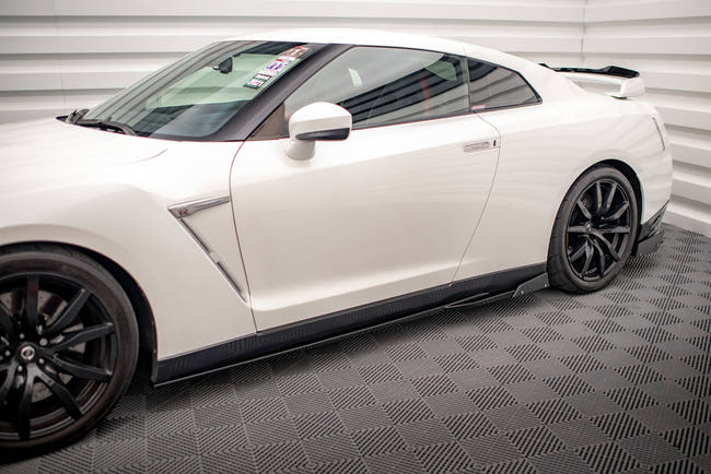 Maxton sideskørter til Nissan GTR R35 Facelift – blank sort – billede 1 af 5