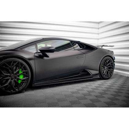 Maxton sideskørter til Lamborghini Huracan EVO – blank sort – billede 1 af 9