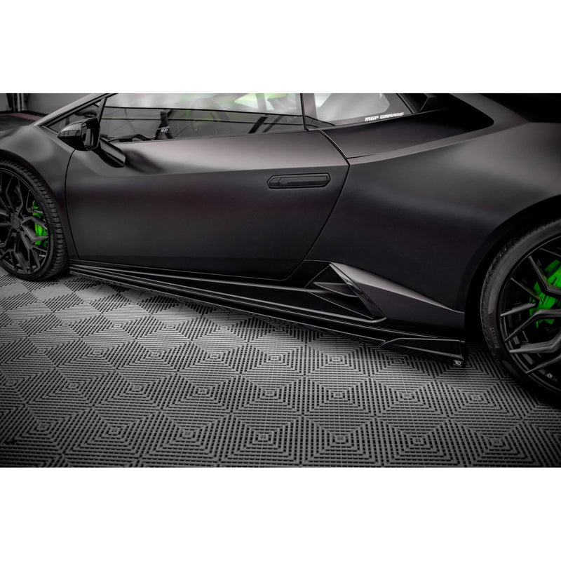 Maxton sideskørter til Lamborghini Huracan EVO – blank sort – billede 3 af 9