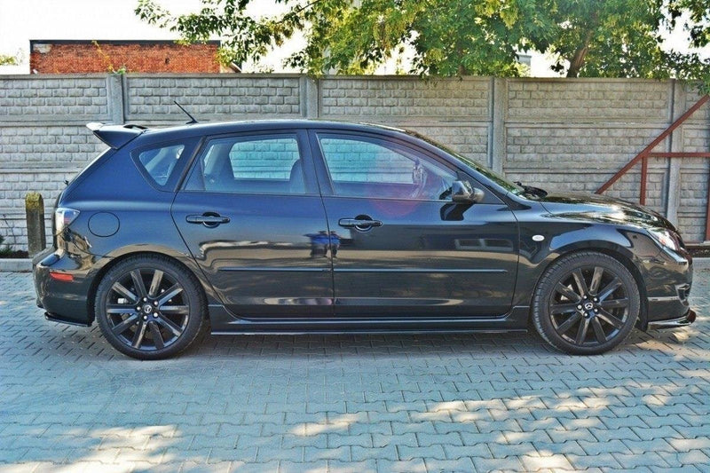 Maxton sideskørter til Mazda 3 MPS Mk1 – blank sort – billede 2 af 5