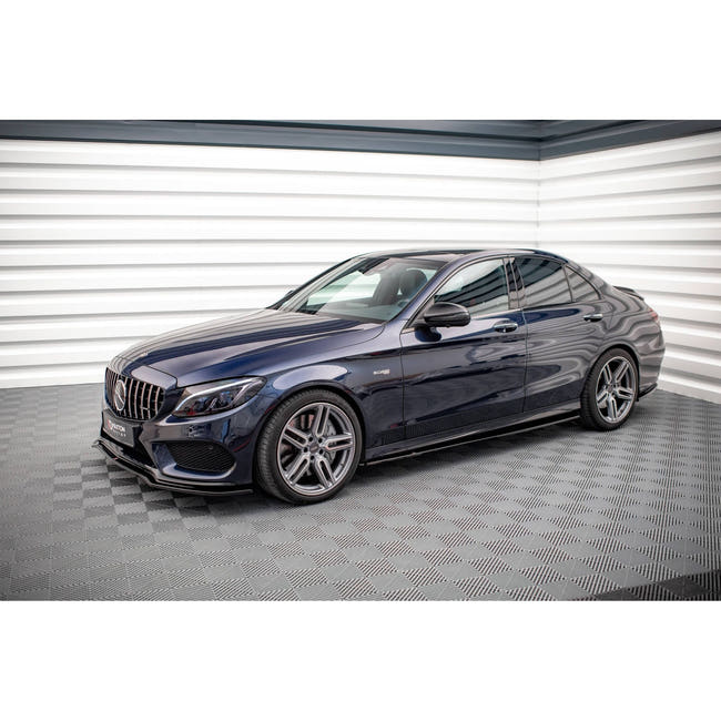 Maxton sideskørter til Mercedes-AMG C 43 / AMG-Line W205 – blank sort – billede 2 af 4