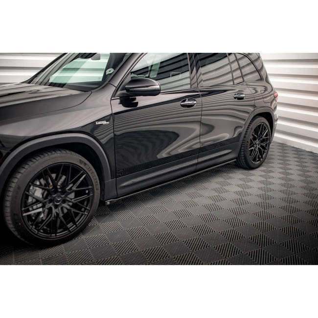 Maxton sideskørter til Mercedes-AMG GLB 35 / AMG-Line X247 – blank sort – billede 1 af 5