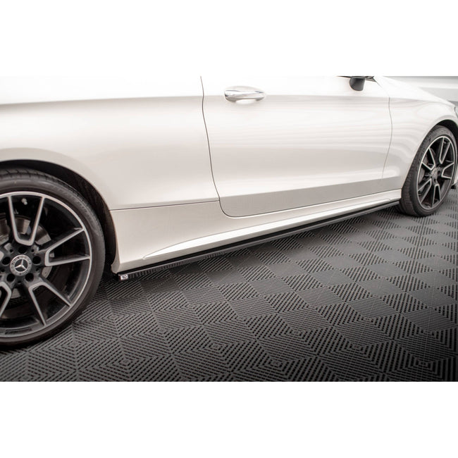 Maxton sideskørter til Mercedes-Benz C Coupe AMG-Line C205 Facelift – blank sort – billede 1 af 5