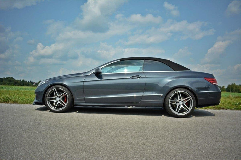 Maxton sideskørter til Mercedes -Benz E Coupe / Cabrio C207 Facelift / A207 Facelit – blank sort – billede 1 af 6