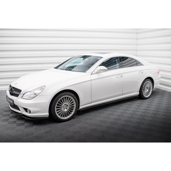 Maxton sideskørter til Mercedes CLS C219 55AMG – blank sort – billede 1 af 5