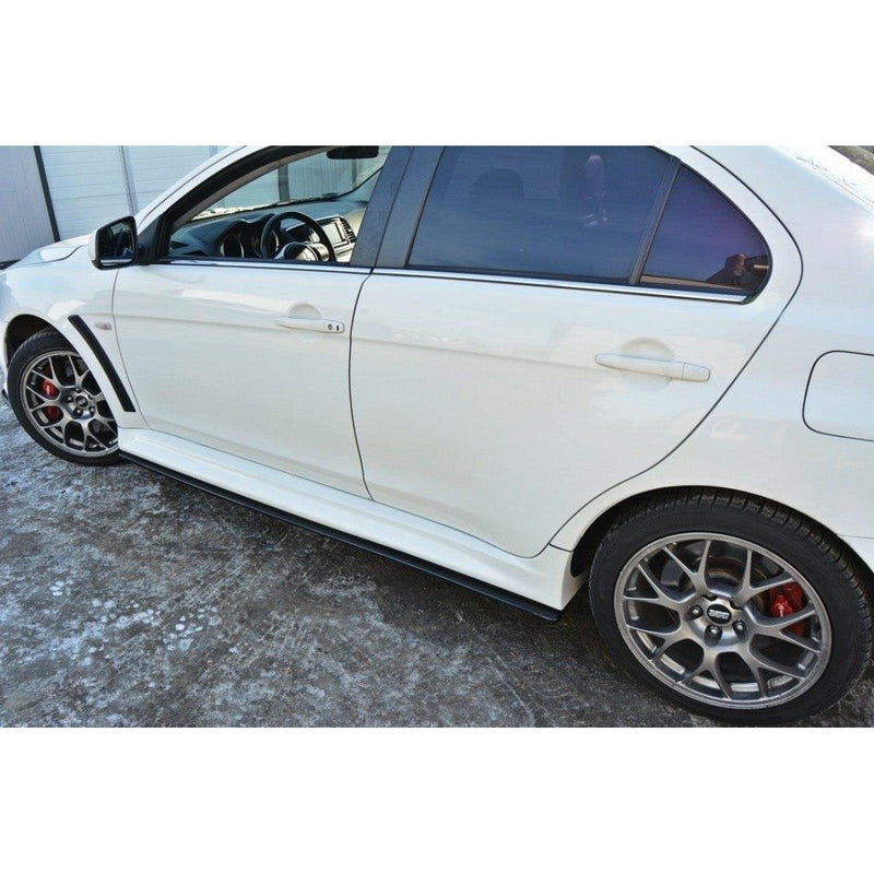Maxton sideskørter til Mitsubishi Lancer Evo X – blank sort – billede 2 af 6