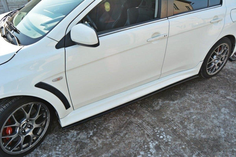 Maxton sideskørter til Mitsubishi Lancer Evo X – blank sort – billede 1 af 6