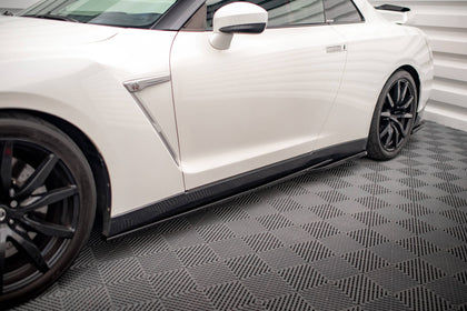 Maxton sideskørter til Nissan GTR R35 Facelift – blank sort – billede 1 af 5