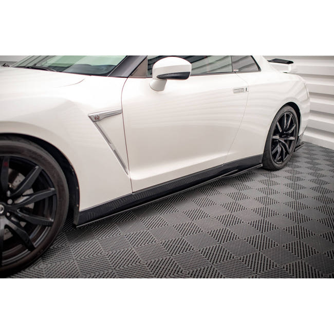 Maxton sideskørter til Nissan GTR R35 Facelift – blank sort – billede 1 af 5